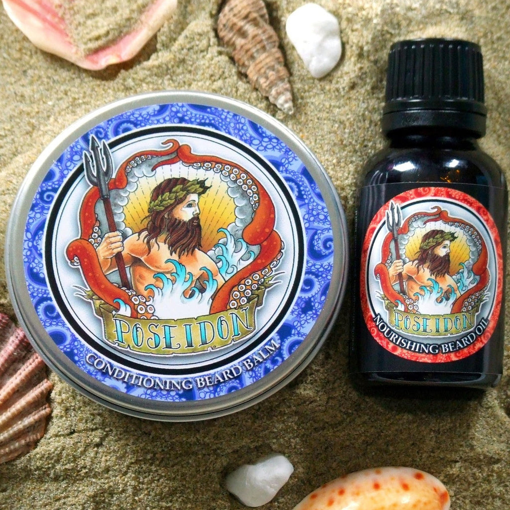 Poseidon - Castaway & Citrus Grove Blend Twin Pack - Poseidon Natural Beard Care Products
