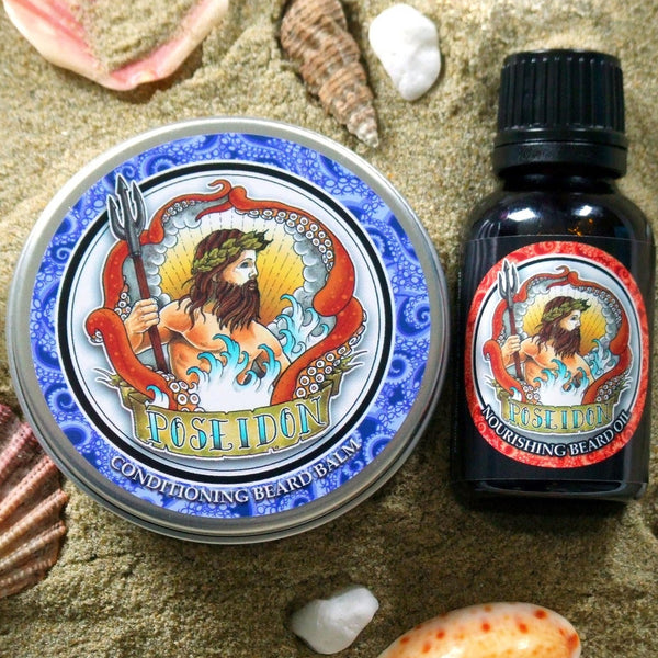 Poseidon - Castaway & Citrus Grove Blend Twin Pack - Poseidon Natural Beard Care Products